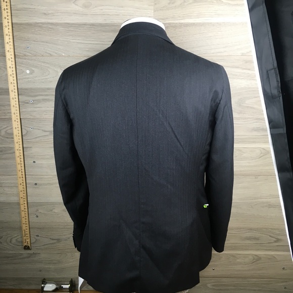 Lubiam x Vitale Barberis Canônico Men 42R Unstructured Herringbone 2-Button Coat - Picture 6 of 16